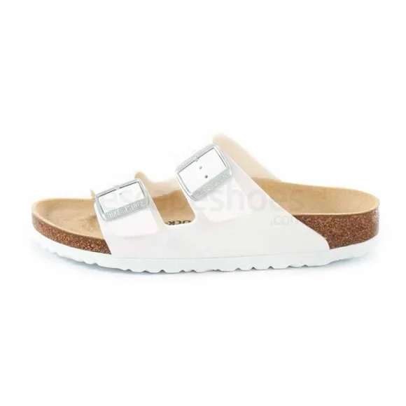 Birkenstock Arizona White Leather Birkoflor 41 - Picture 1 of 16